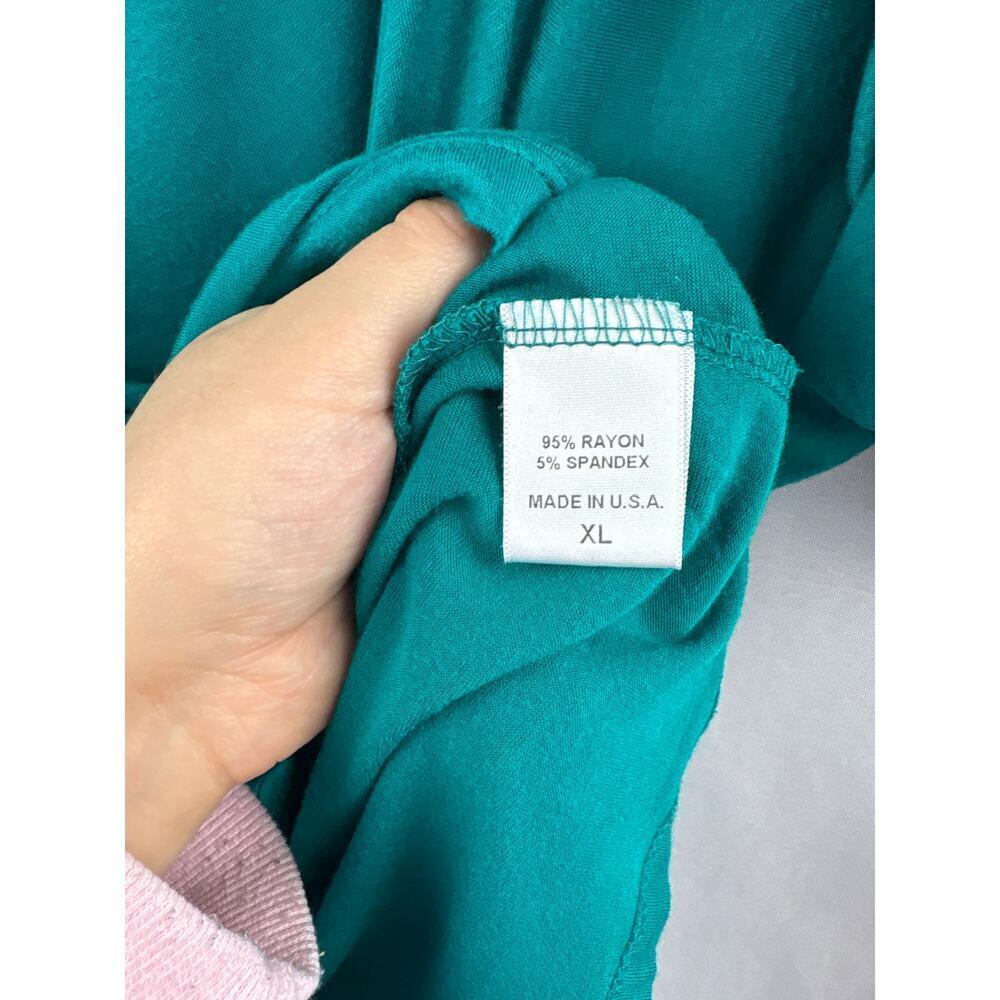 Women’s Bobeau XL Teal Cowelneck Blouse - Picture 5 of 5